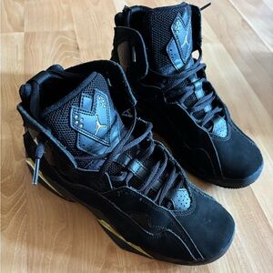 Jordan Men's Black Sneakers with Gold Accents